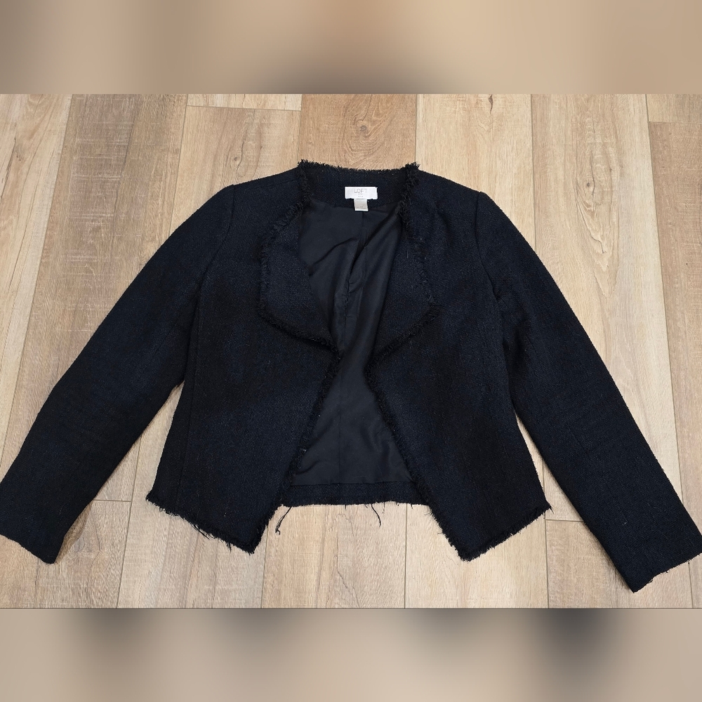 LOFT Black Textured Blazer